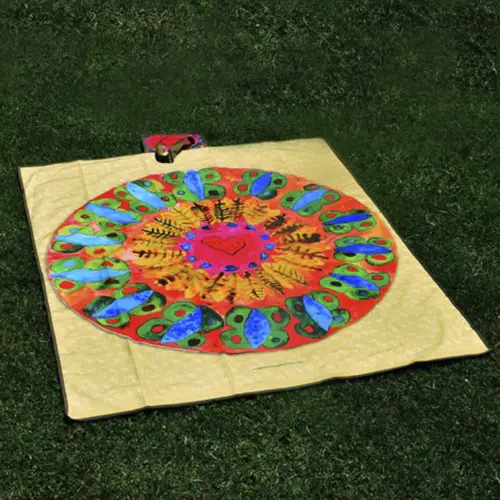 Manta de picnic con estampado y broche de cierre